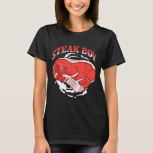 Steak pojke för köttälskare och bbq fans grillning t shirt