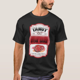 Steak Sauces Flaska Par Costume T Shirt