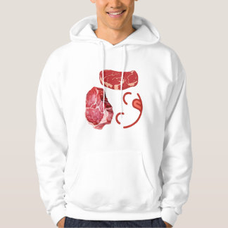 Steak Smiley Face Design för köttälskare | BBQ Gri Hoodie