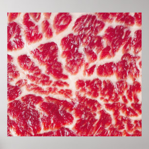 Steak Struktur Closeup Poster