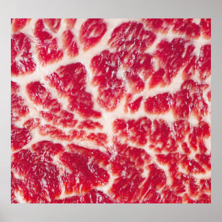 Steak Struktur Closeup Poster