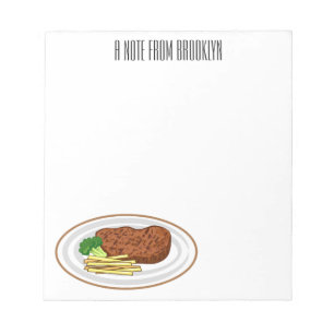 Steak tecknad illustration anteckningsblock