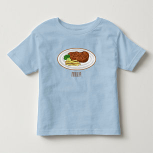 Steak tecknad illustration t shirt