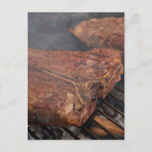 Steaks Grilling Barbecue Grills Kött Vykort