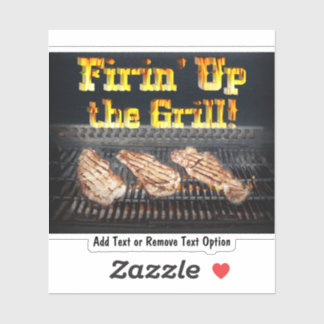 Steaks på Grill Klistermärken
