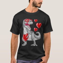Steal Hearts Trex Dino Valentines day Dinosaur T Shirt