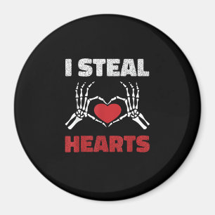 Steal Hearts Valentines day Funny Skeleton Hand Magnet