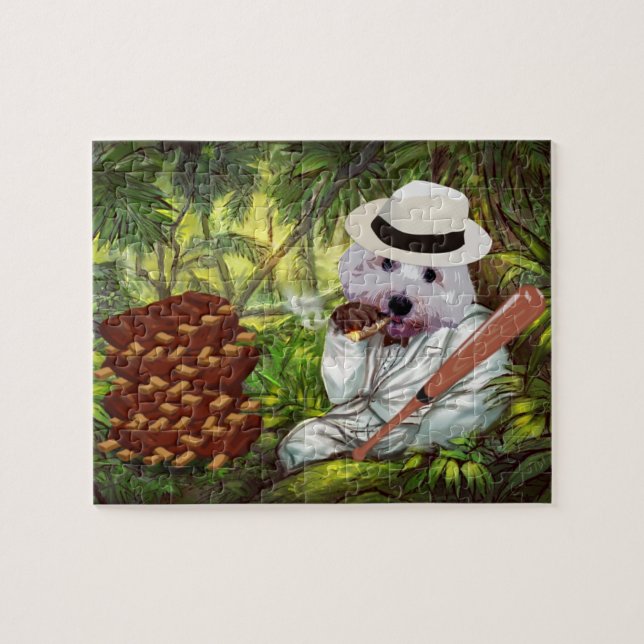Steal inte mina revben! Funny Maltese Hund Pussel (Horisontell)
