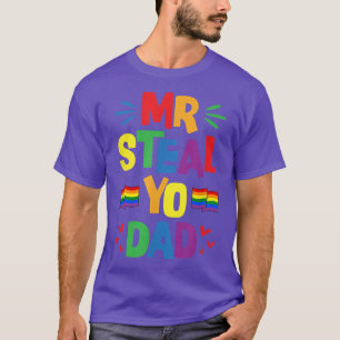 Steal Yo Pappa Cute Funny Gay pride Flagga Aesthet T Shirt