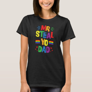 Steal Yo Pappa Cute Gay pride Flagga Aesthetic T Shirt