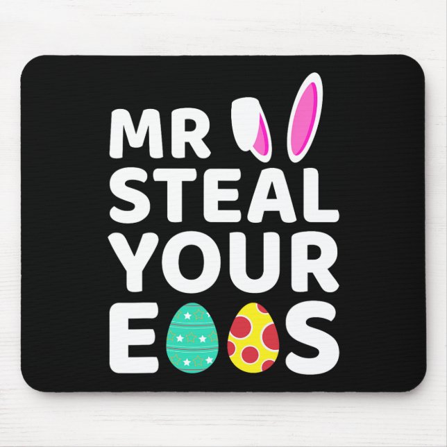 Steal Your Eggs Roligt Påskhare Påsk Day Egg Musmatta (Framsidan)