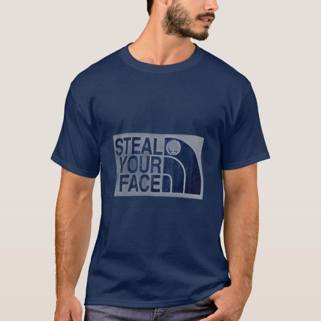 Steal Your Face Navyblus T-Shirt (Framsida)