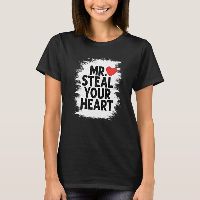 Steal Your Heart Valentines day Kärlek Boys 1 T Shirt (Framsida)