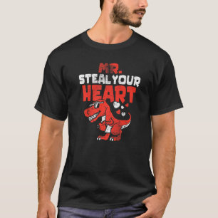 Steal Your Hearts Trex Dino Cute Pojke Valen T Shirt