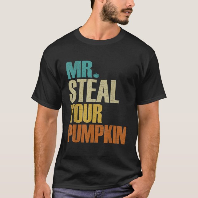Steal Your PUMPKIN retro halloween säger roligt T Shirt (Framsida)