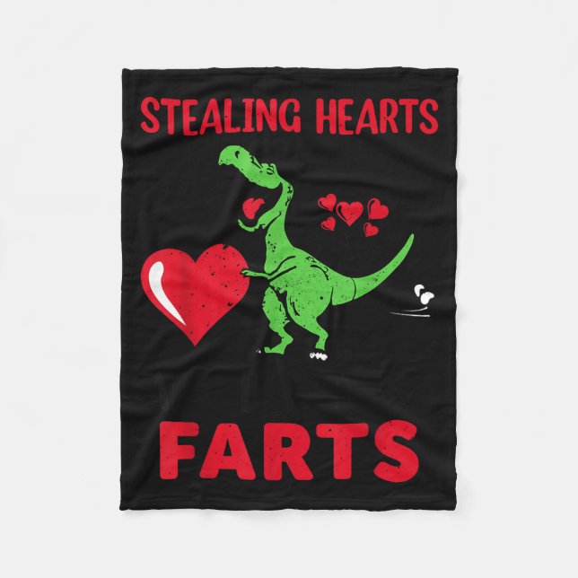 Stealing Hearts And Blasting Farts T Rex Cute Todd Fleecefilt (Framsidan)