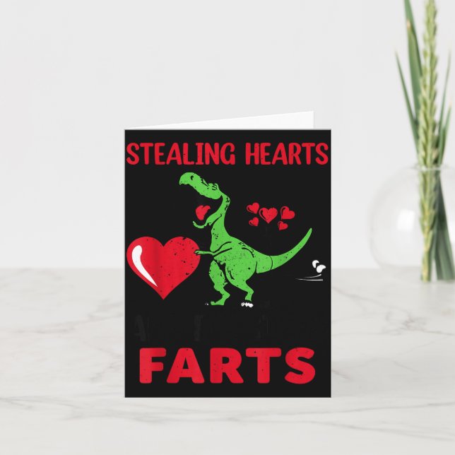 Stealing Hearts And Blasting Farts T Rex Cute Todd Kort (Framsida)