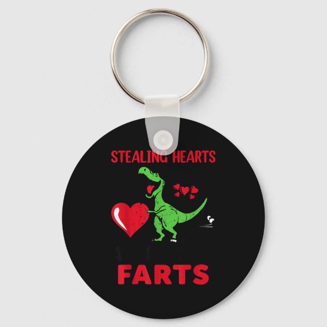 Stealing Hearts And Blasting Farts T Rex Cute Todd Nyckelring (Framsida)