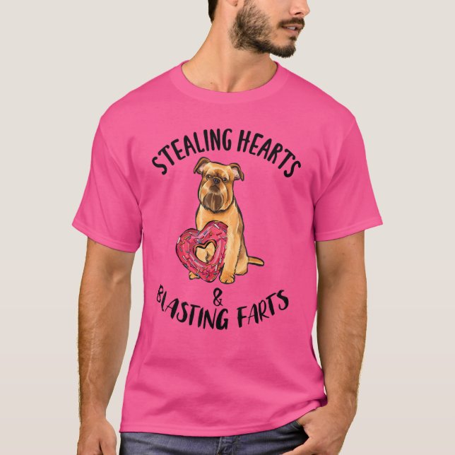 Stealing Hearts Blast Farts Brussels Griffon Va T Shirt (Framsida)