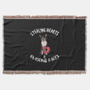 Stealing Hearts Blasting Farts Boston Terrier Filt