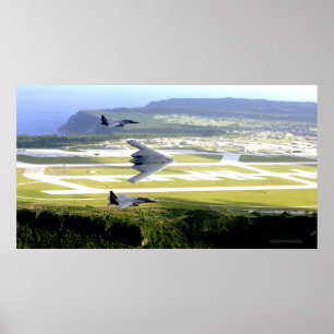 Stealth B2 med eskorten F15 Poster