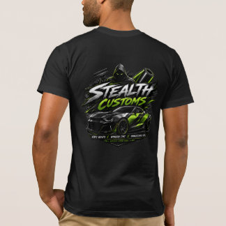 Stealth Customs Vinyl Wrap Fönsterfärg Grafisk T Shirt