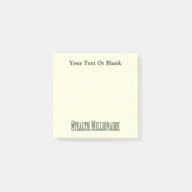 Stealth Millionaire Post-it Block (Framsida)