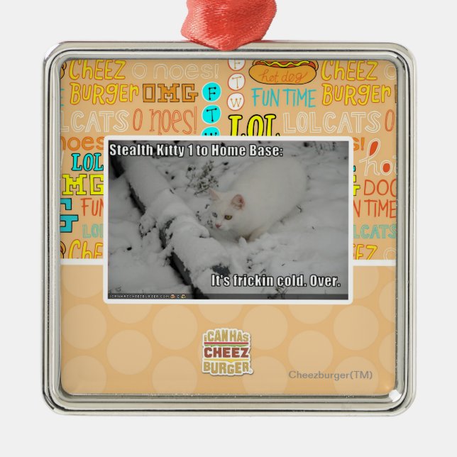 Stealthkattunge 1 julgransprydnad metall (Framsidan)