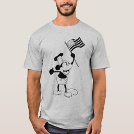 Steam Boat Willie American Flagga T Shirt