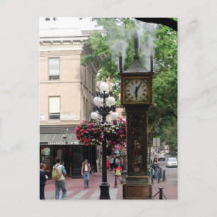 Steam Clock Gastown/Hälsning from BC, Kanada Vykort