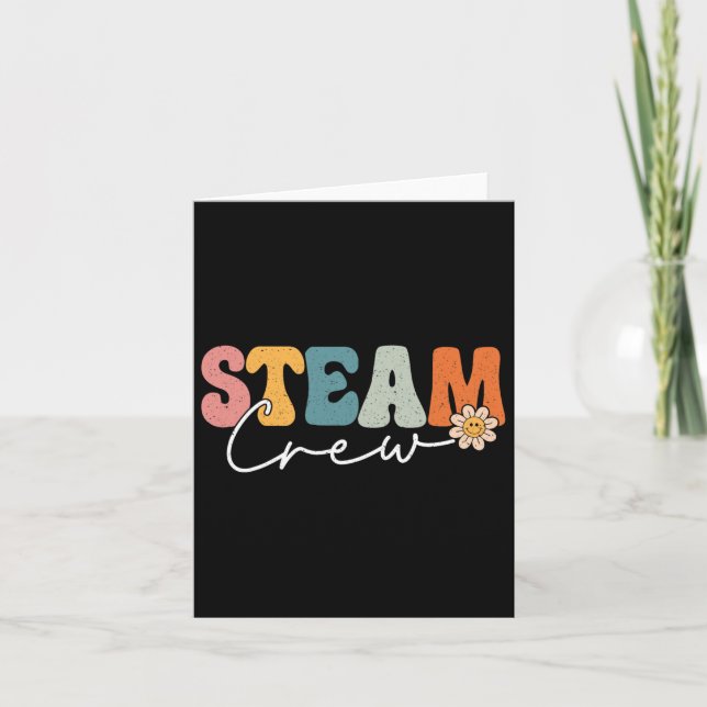 Steam Crew Back to school Science Engineering Tech Kort (Framsida)