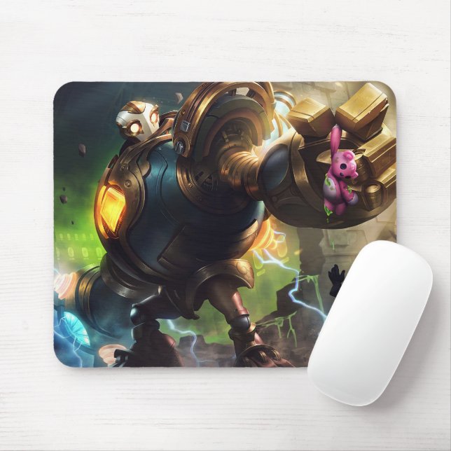 Steam Golem Gaming Mousepad | Anpassadets knappsat Musmatta (Med mus)
