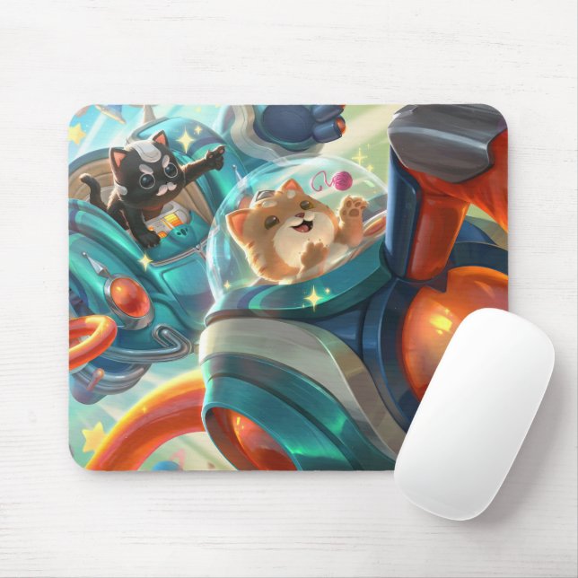 Steam Golem Gaming Mousepad | Anpassadets knappsat Musmatta (Med mus)