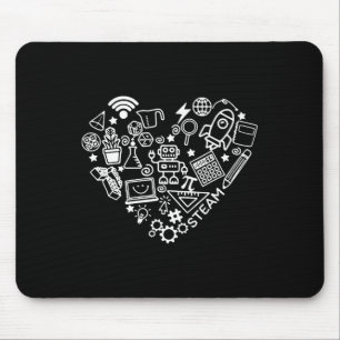 Steam Heart Shape Stem Teacher Science Älskare Byc Musmatta