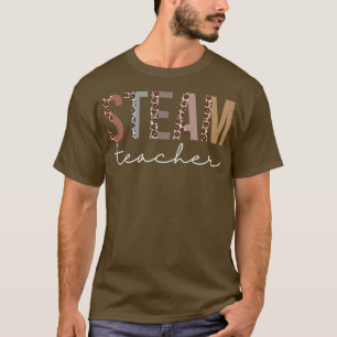 STEAM Lärare Leopard Apprecition Funny for Women T Shirt