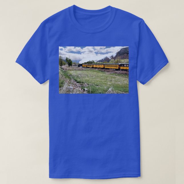 Steam Locomotive And Passenger Cars Durango And Si T Shirt (Design framsida)