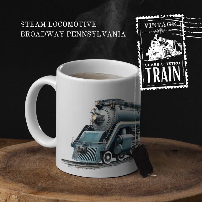 Steam Locomotive Broadway Pennsylvania Två-Tonad Mugg (Steam Locomotive Broadway Pennsylvania cover from The Beekeeper Store)
