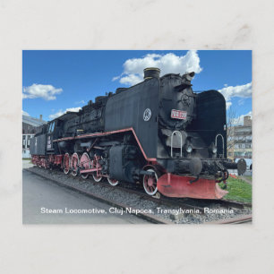 Steam Locomotive, Cluj-Napoca, Rumänien, på Helg Vykort