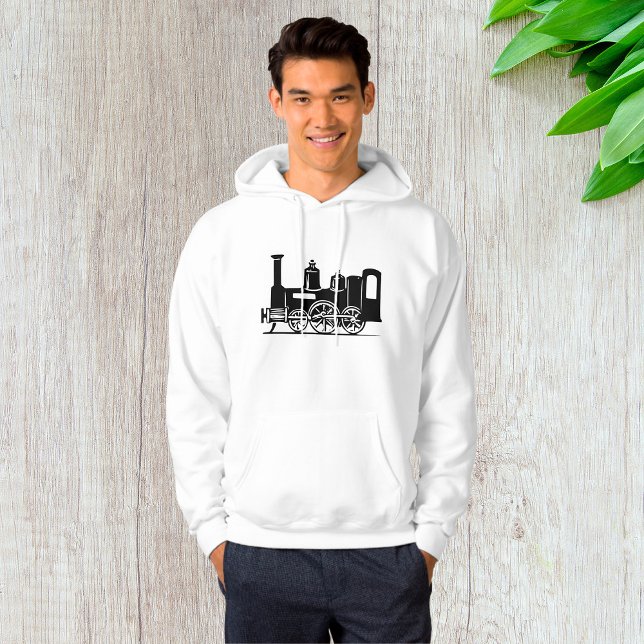Steam Locomotive Mens Hoodie (Skapare uppladdad)