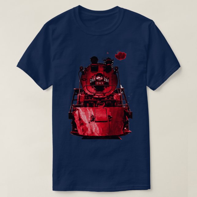 STEAM LOCOMOTIVE RED 1 T SHIRT (Design framsida)