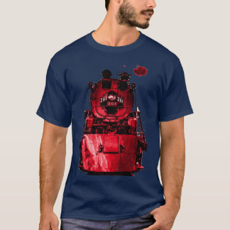 STEAM LOCOMOTIVE RED 1 T SHIRT
