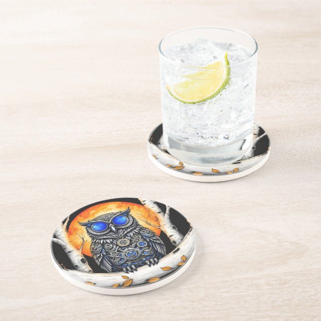 Steam Punk Blue Eyed Uggla och Full Moon Underlägg (Sidan)