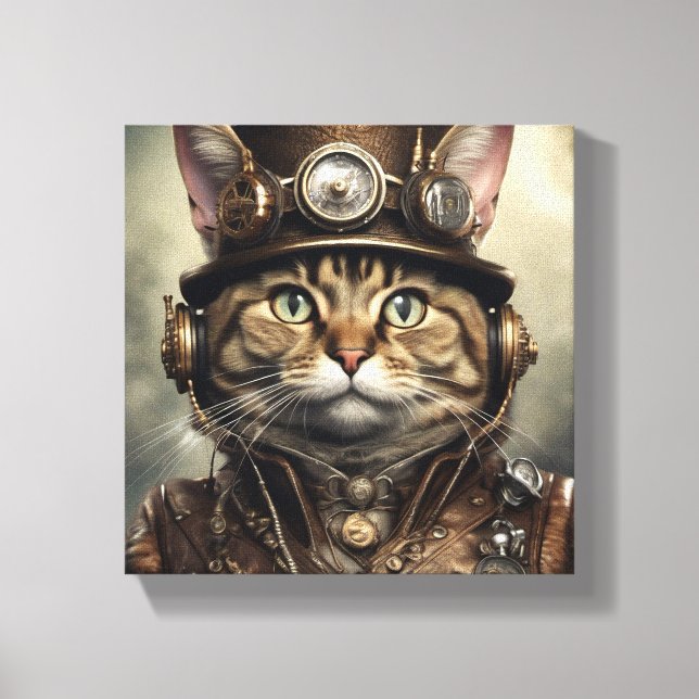 Steam Punk Cat Canvas Art (Framsida)