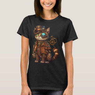 Steam Punk Cat Kitten Kattunge Steampunk T Shirt