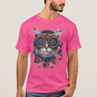 Steam Punk Cat Kitten Steampunk Art T Shirt