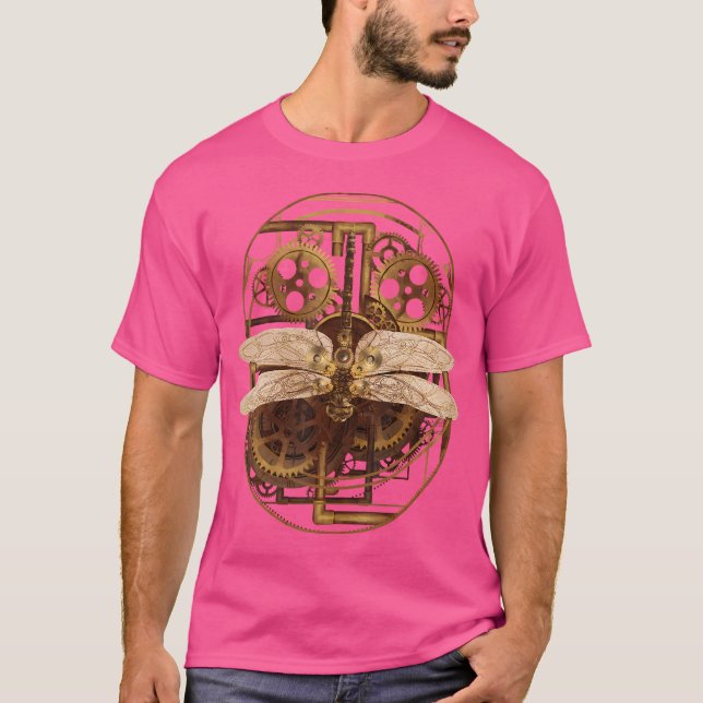 Steam Punk Dragonfly Mechanical Victorian Steampun T Shirt (Framsida)