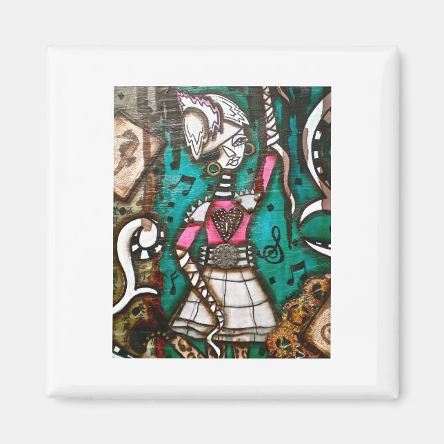 STEAM PUNK GIRL 4 MAGNET (Framsidan)