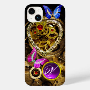STEAM PUNK HEART,GEARS,GEMS,SMITTFILER MONOGRAM