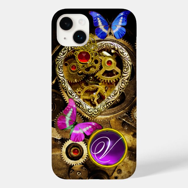 STEAM PUNK HEART,GEARS,GEMS,SMITTFILER MONOGRAM (Baksida)