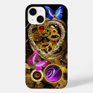 STEAM PUNK HEART,GEARS,GEMS,SMITTFILER MONOGRAM
